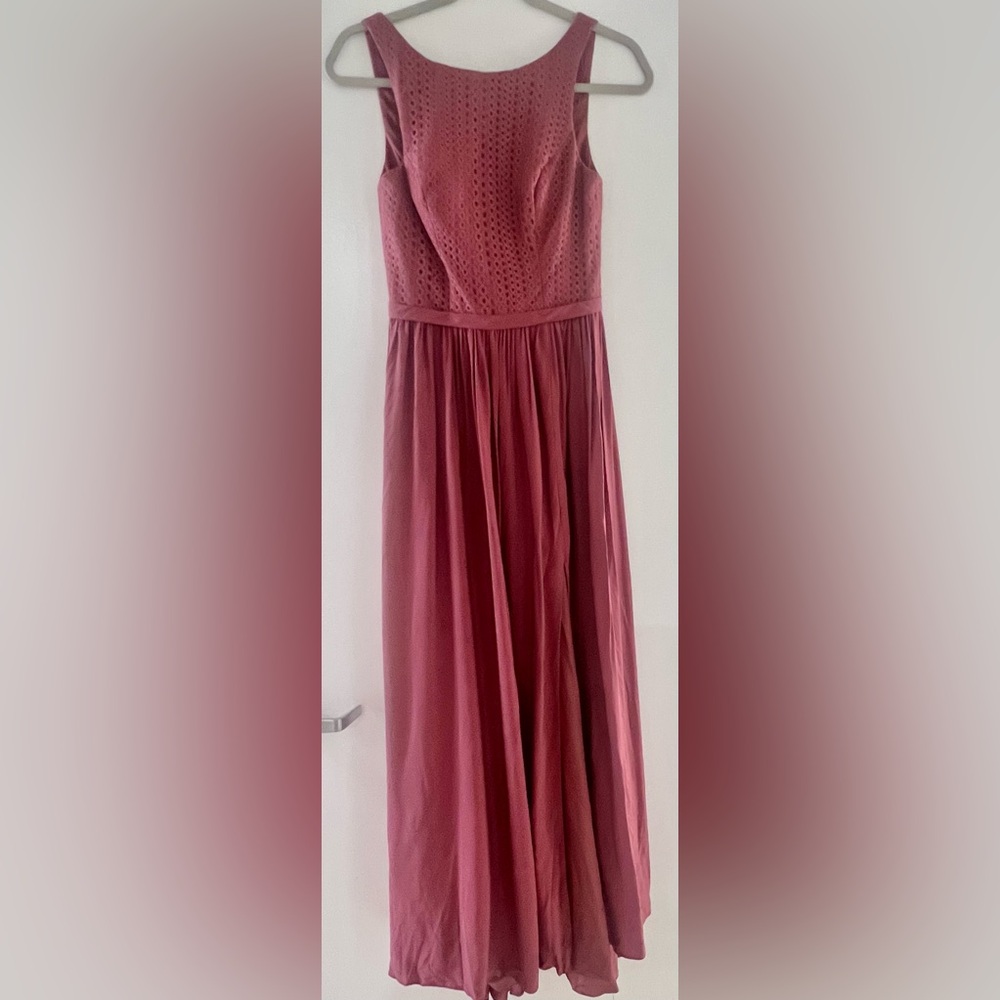 Azazie Pink Pleated Midi Skirt for Cocktail Events